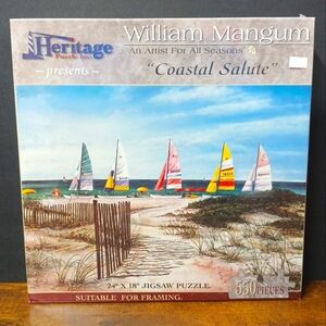 Heritage Puzzle COASTAL SALUTE,  550 Pieces, Artist William Mangun, 24" x 18"